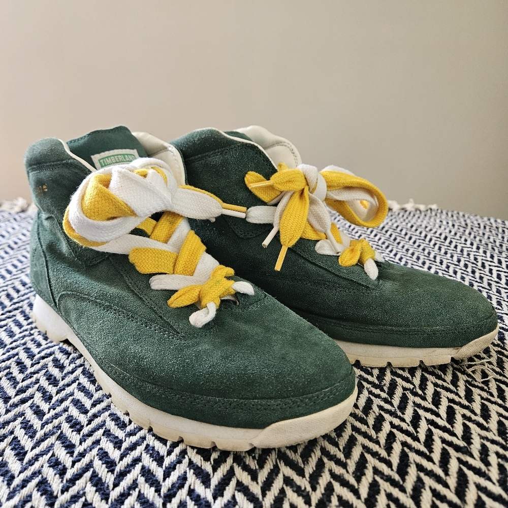 Like-new! Timberland Euro Hiker Green 6" Leather Hightop Street Shoes: Men's 12M